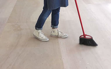 Sweep the floor.