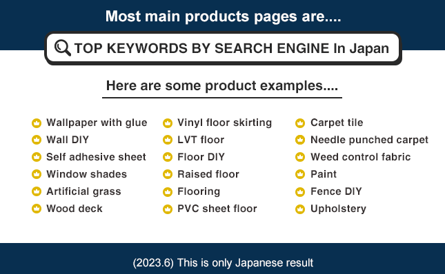 TOP KEYWORDS BY SEARCH ENGINE In Japan